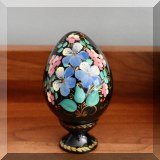 D106. Handpainted Ukrainian egg on stand.